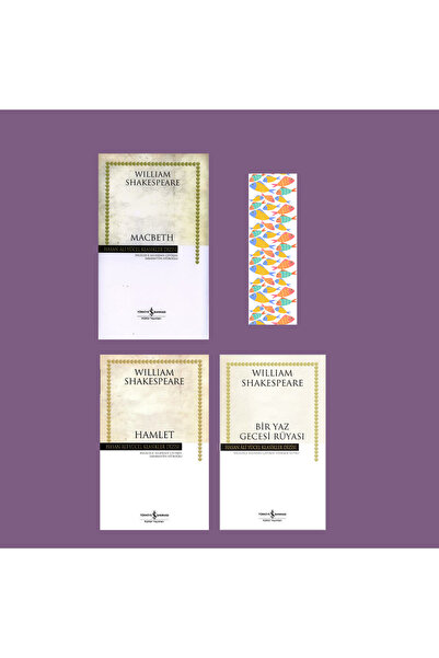 TÜRKİYE İŞ BANKASI KÜLTÜR YAYINLARI 3 Kitap Ayraç Hediyeli / Hamlet - Macbeth...