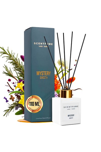 SCENTFUME Raumduft Mit Duftstab, Diffuser, Bergamotte, Zeder, Ylang Ylang, Patchouli,110ml