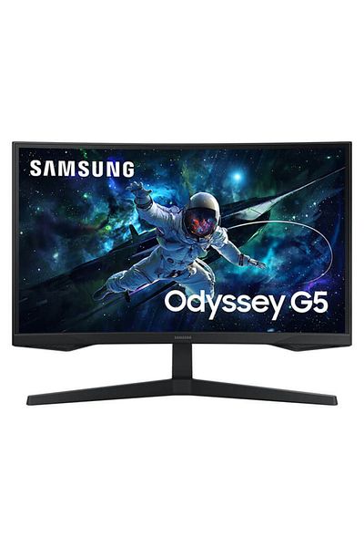 Samsung شاشة الألعاب المنحنية Odyssey G5 مقاس 27 بوصة بدقة 2K QHD 2560x1440، HDR10، لوحة VA