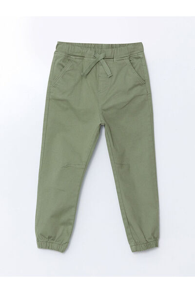 LC Waikiki Green Elastic Waist Gabardine Boys' Trousers