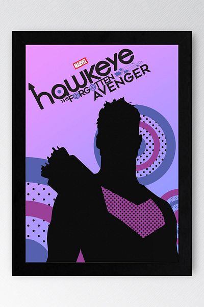 Saturn Pictură înrămată Hawkeye - Pictură poster din seria Marvel