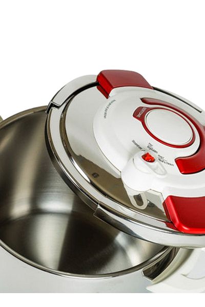 Badraig Stainless Steel Pressure Cooker Pressure Turkish made 18/10 White Size 10L