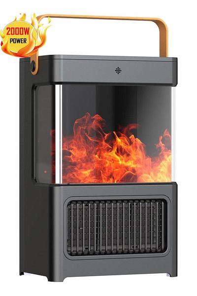 Cady One 2000W Electric Decorative Fireplace Heater 3 Modes Electric Ceramic Heating 12 Hour Timer