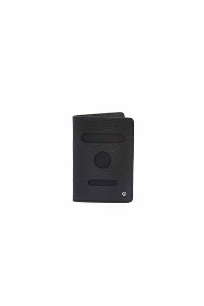 MOCASSINI Men's Genuine Leather Black Wallet Wallet