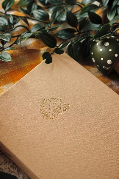 Nova Crafts Premium Milk Coffee Colored Mystic Themed Glitter Gazelle Book