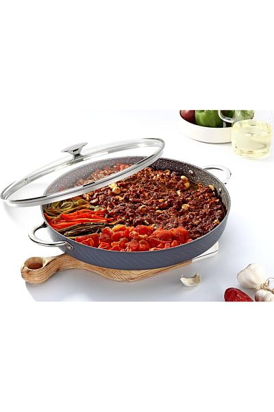 STOREMAX Sellbuystore cm Glass Lid Pro Plus Granite Baking Tray 1053513