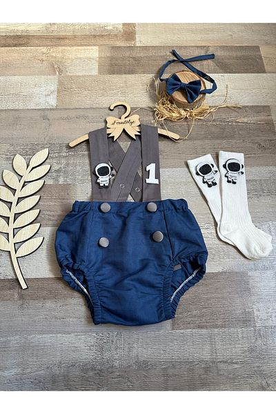 Feriatolye Space Concept - Birthday Romper with Astronaut Figure
