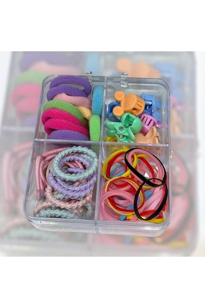 bijoux uniques مشبك الأطفال الملون المعبأ في علب ملونة
