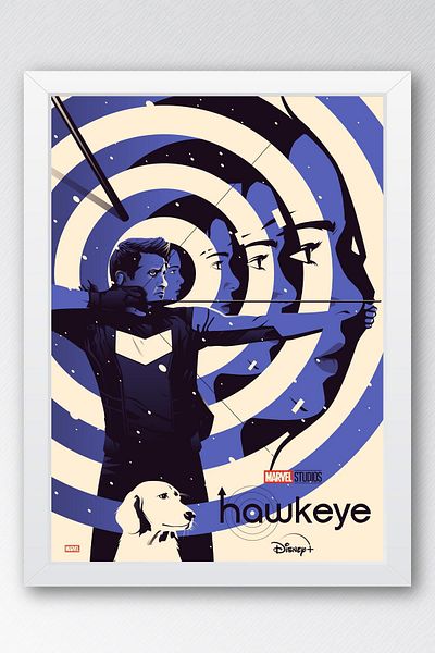 Saturn Pictură înrămată Hawkeye - Pictură poster din seria Marvel