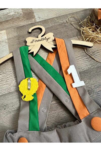 Feriatolye Safari Concept Smoke Color Lion Figured Trousers Salopet