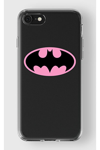 moonset Iphone 7 / 8 / SE Uyumlu Yarasa Tasarımlı Baskılı Şeffaf Telefon Kılıfı