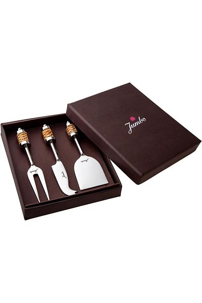 STOREMAX Sellbuystore Nature Cheese Serving Set, Gray 1053513