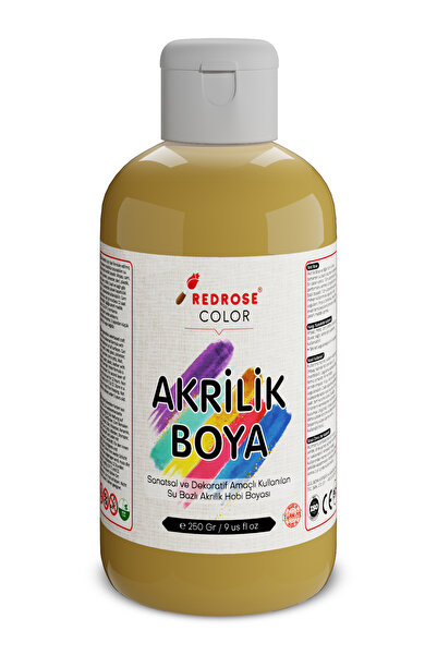 REDROSE COLOR Hardal Akrilik Boya 250gr Sanatsal, Dekoratif, Hobi Amaçlı, Can...
