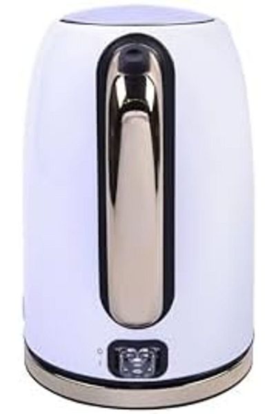 STOREMAX Daliashops Worldwide Gem Titan 1.7 Liter Shiny White Gold Kettle