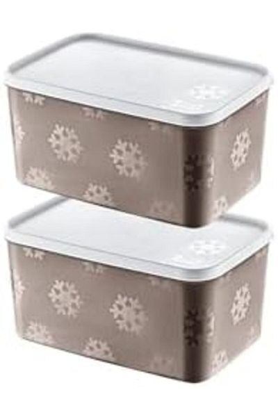 STOREMAX Sellbuystore Set of 2 No Frost Storage Container Terra 2600 ml 1053513