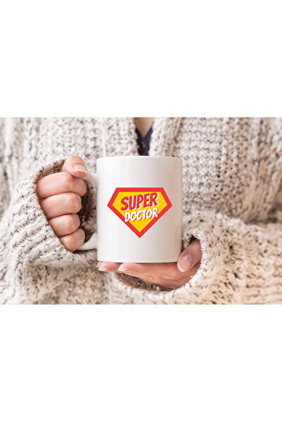 MODA كوب بورسلين هدية مطبوع عليه سوبر دكتور دكتور