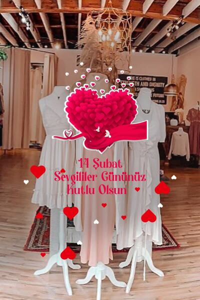 New Jargon ملصق غرفة عرض زجاجي بقلوب داخل القلب لعيد الحب السعيد مقاس 70 سم