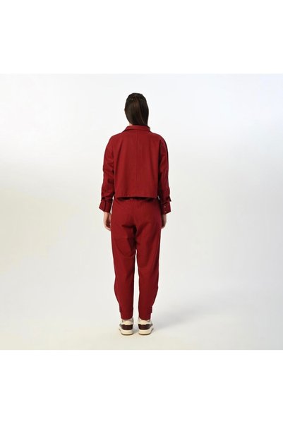 LOCO LOCO Female Child Soft Stretchy Textured Thin Gabardine Jacket Pants 2 Piece Set