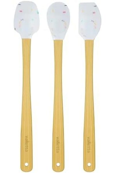 STOREMAX Mrttnca Indigo 3-Piece White Colored Dotted Bamboo Silicone Spatula Set Long 26 cm Vlt1518 Trndymrt 10
