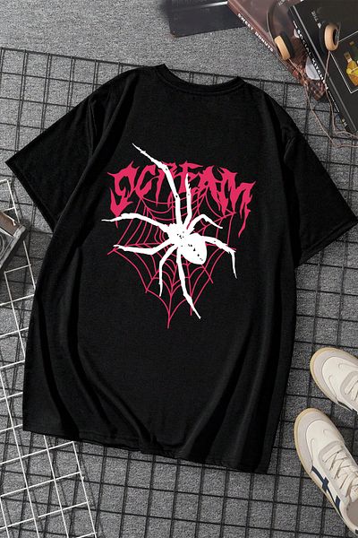 uyguntarz Μπλουζάκι με στάμπα Scream Unisex Oversize