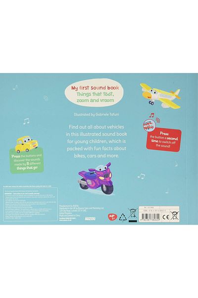 Auzou Things That Toot Zoom And Vroom - كتاب صوتي للأطفال باللغة الإنجليزية