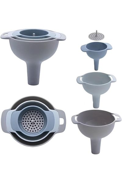 STOREMAX Svticaret 4 Piece Liquid Transfer Apparatus with Strainer Liquid Oil Seasoning Pulses Filling Transfer