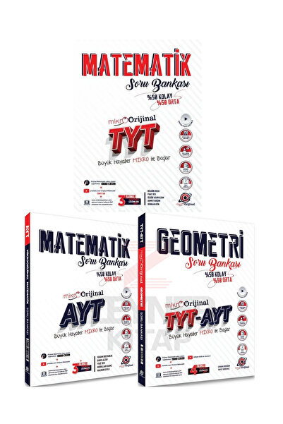 Orijinal Yayınları TYT-AYT Geometri Mikro Orijinal TYT Matematik Mikro Orijin...