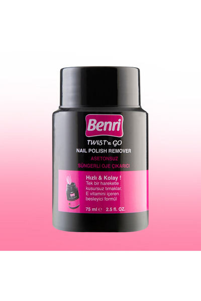 Benri Süngerli Asetonsuz Oje Çıkarıcı 75 ml