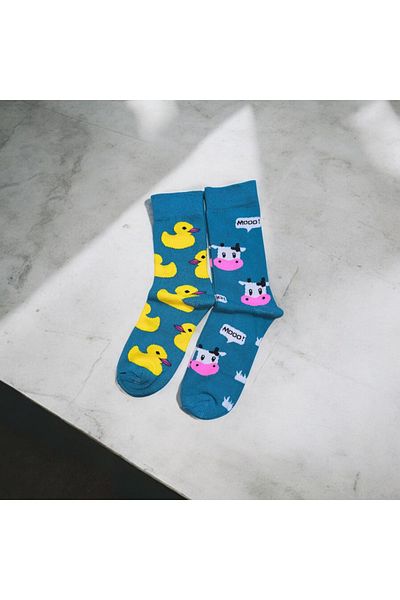 MODA Animal Patterned 2 Pack Tennis Socks