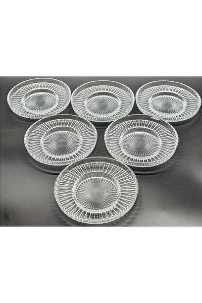 STOREMAX Ntwork Paşabahçe Elysia Tea Cup Compatible Tea Saucer Set - 6 Piece Tea Saucer Set