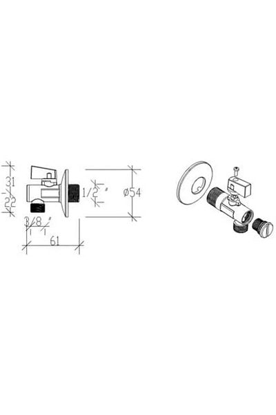 STOREMAX 2 Pieces of Filtered Muslach - Bidet (69100 & 646268 )
