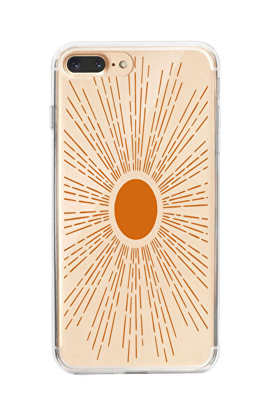moonset Iphone 7 Plus / 8 Plus Uyumlu Güneş Tasarımlı Baskılı Şeffaf Telefon ...