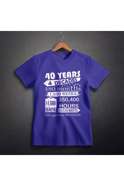 Ozzy Ψηφιακό μπλουζάκι με μοτίβο Unisex 40 ετών