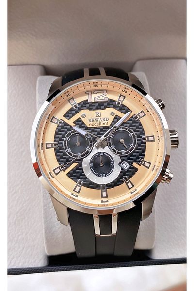 Reward Brand Black Color Inner Functions Active Men's Wrist Watch - Bracelet Gift