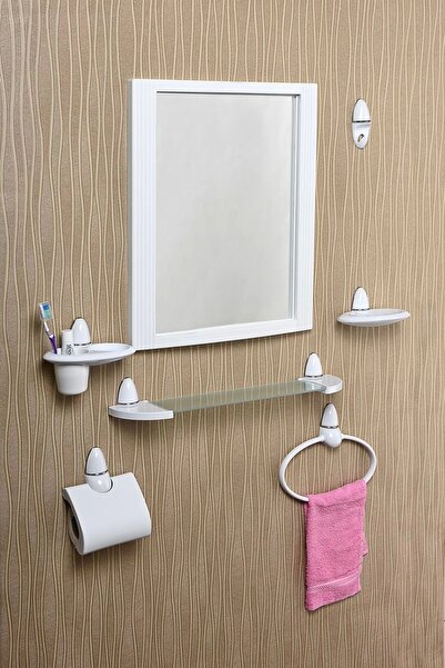 Altıntepe Milenyum Kare Ayna Seti Krom Dizayn 8 Parça