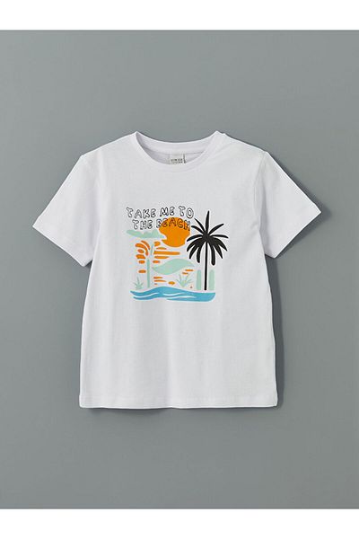 LC Waikiki Σετ πιτζάμες New Season Crew Neck Boy's Short - S5L858Z4