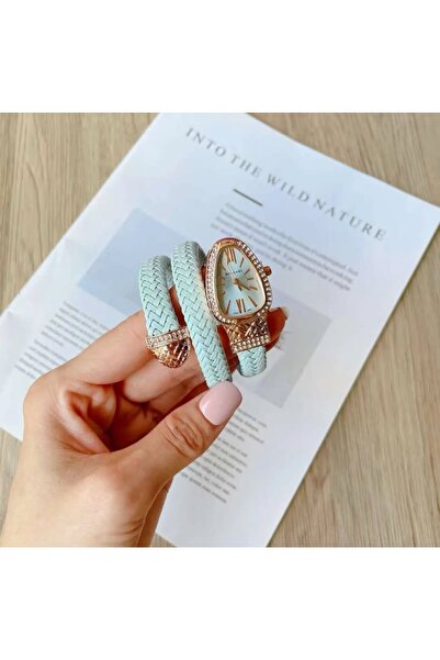 SKMİ Polo Whıte Yılan Model, Dolamalı Saat, Kadın Kol Saati