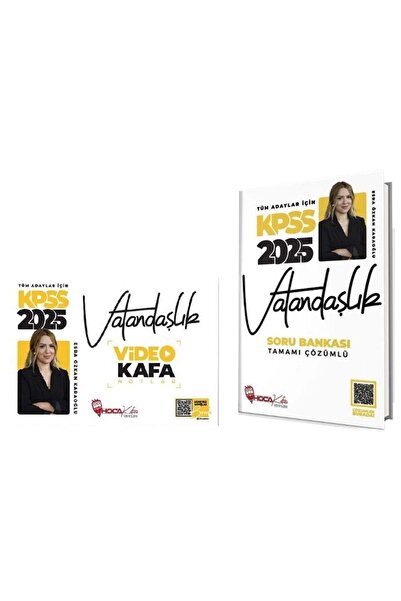 Hoca Kafası Yayınları Hoca Kafası 2025 Kpss Vatandaşlık Video Kafa Notlar Sor...