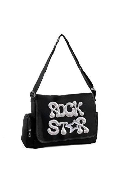 weywot Geantă de buzunar cu design special Black Rock Star