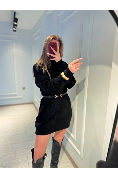 Store Balıkçı Yaka Triko Tunik Elbise