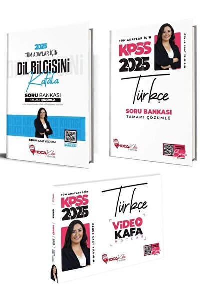 Genel Markalar Hoca Kafası 2025 Kpss Türkçe Kafa Notlar Soru Bankası 3 Lü Set...