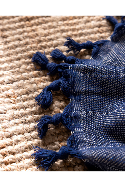 Madame Coco Rosny Koltuk Şalı - Lacivert - 175x200 cm