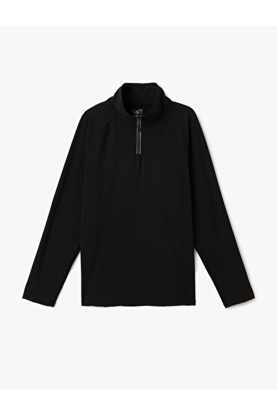 Koton Αθλητικό φούτερ με μακρυμάνικο μισό φερμουάρ