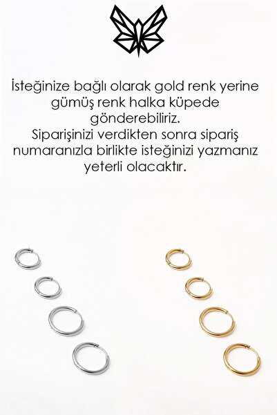 MakeWell Çelik Kararmaz Çiçek Kuş Kelebek Tasarımlı Çelik Halka İnci Top Tektaş ve Baget Taşlı Çelik Küpe Set