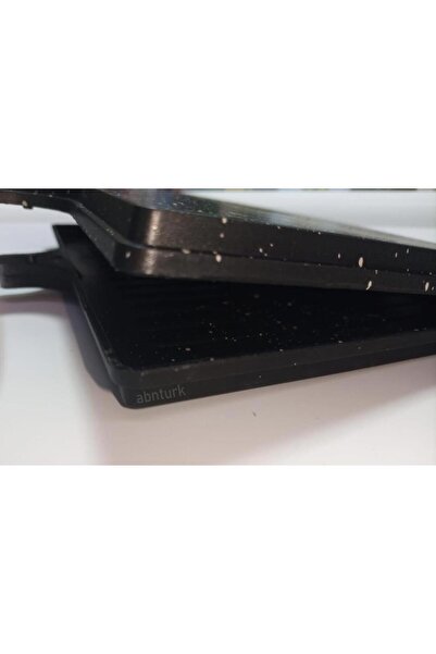 abnturk 3 Kat Granit Ocak Üstü Tost Makinesi YaşamBoyu Garantili Tostmatik Grill Ahşap Saplı Döküm Alüminyum