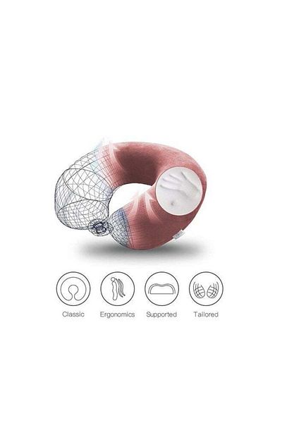 House One Velvet Neck and Travel Pillow 30x25x10 cm - Dark Pink