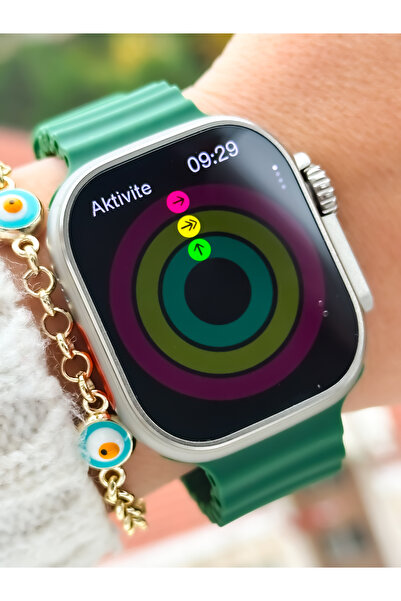 FERRO Yeşil Silikon Amoled,türkçe,sesli Görüşme,11farklı Spor Modlu Kadın Akıllısaat Bileklik