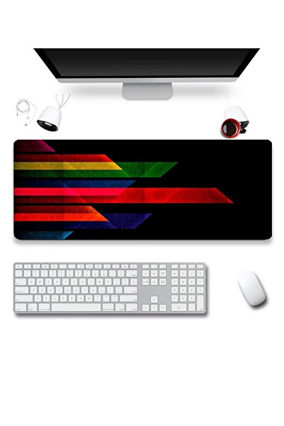SonicTouch Linii abstracte colorate Gamer Gamer Mouse Pad pentru tastatură re...