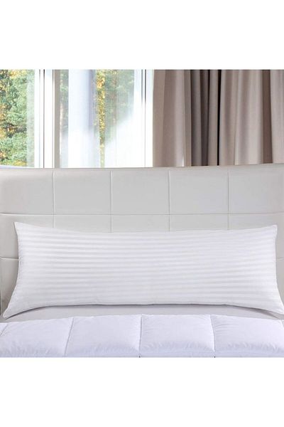 soufa dibaj Long Sleeping Pillow Microfiber - White 150x50cm