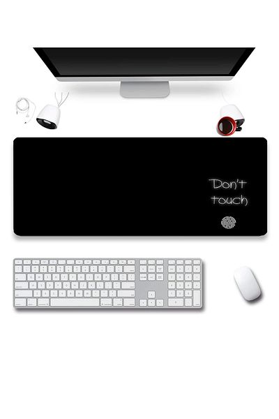 SonicTouch Don'T Touch Elleme Don'T Touch Gamer Player Seamless Liquid Proof Keyboard Mouse Pad 32X70Cm